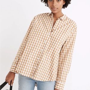 Madewell Side-Button Oversized Ex-Boyfriend shirt, S. 2021 style.